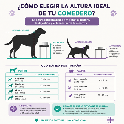 Comedero Elevado para Perros y Gatos